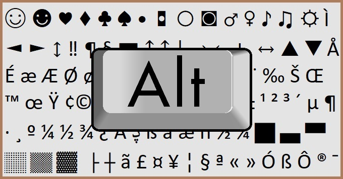 Alt Codes List Of Alt Key Characters and Symbols