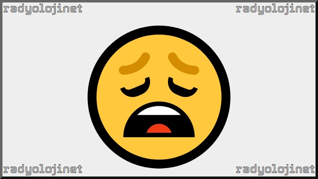 Çok Yorgun Yüz Emoji