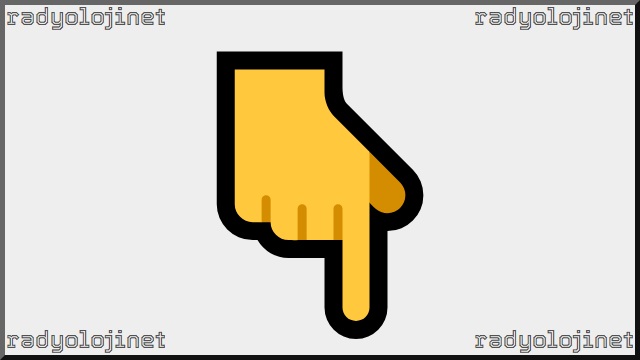 Elin Tersiyle Aşağıyı Gösteren İşaret Parmağı Emoji