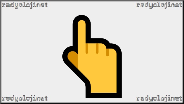 Elin Tersiyle Yukarıyı Gösteren İşaret Parmağı Emoji