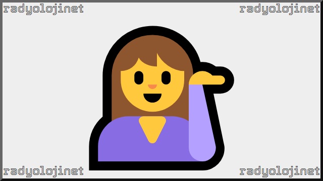 Elini Yana Yatıran Kadın Emoji