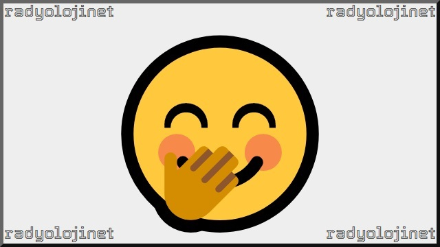 Eliyle Ağzını Kapatarak Gülümseyen Yüz Emoji