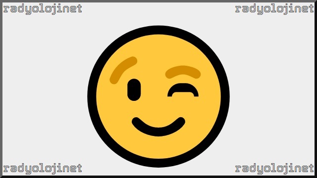 Göz Kırpan Gülümseyen Yüz Emoji