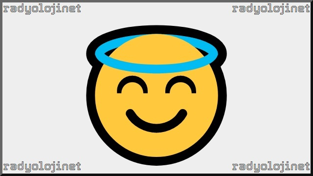 Halkalı Gülen Gözlerle Gülümseyen Yüz Emoji
