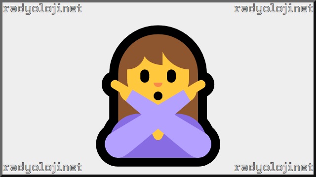 Hayır Hareketi Yapan Kadın Emoji