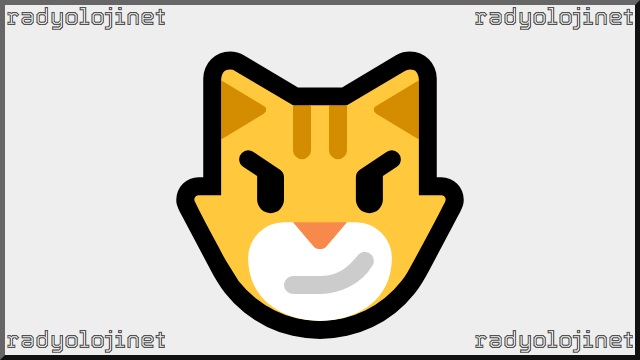 İmalı Gülümseyen Kedi Emoji