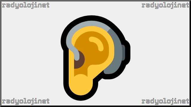 İşitme Cihazı Olan Kulak Emoji