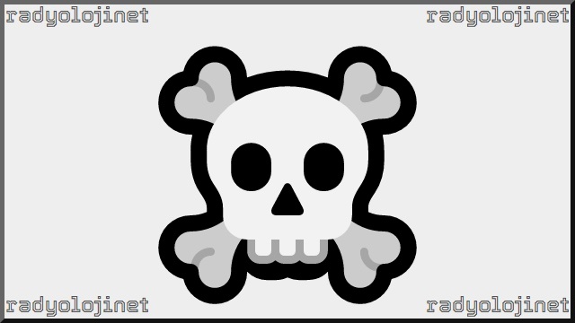 Kafatası ve Kemikler Emoji - Kurukafa ve Kemikler Emoji