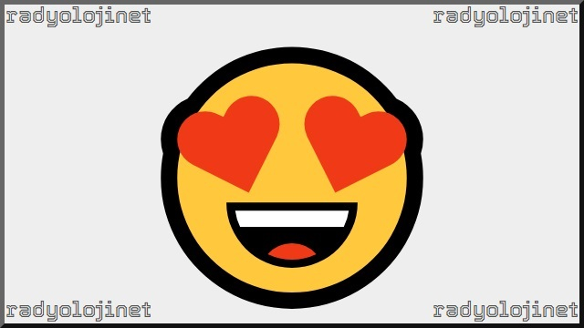 Kalp Gözlü Sırıtan Yüz Emoji