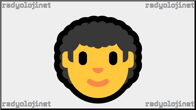 Kıvırcık Saçlı Adam Emoji