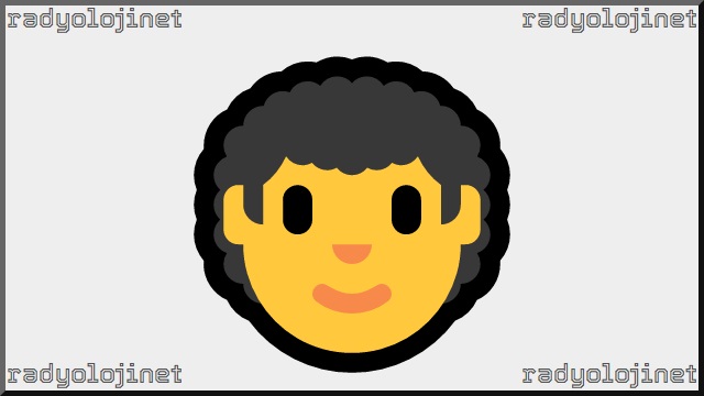 Kıvırcık Saçlı Adam Emoji