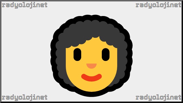 Kıvırcık Saçlı Kadın Emoji