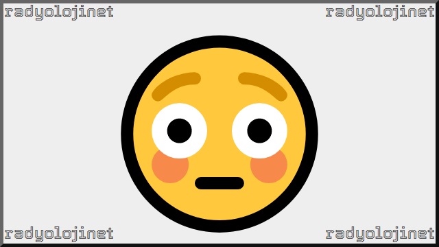 Kızarmış Şaşkın Yüz Emoji
