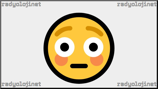 Kızarmış Şaşkın Yüz Emoji