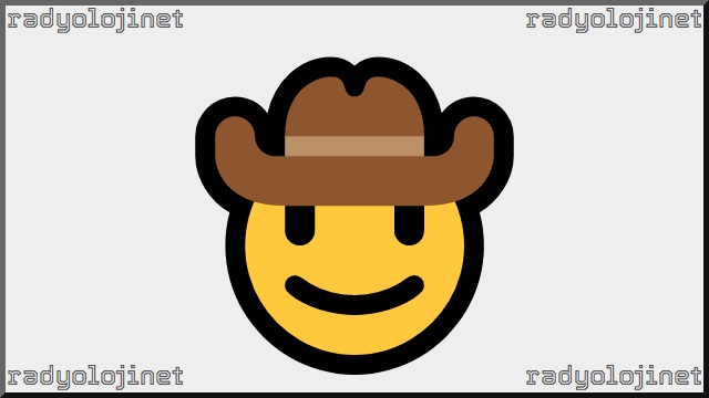 Kovboy Şapkalı Yüz Emoji