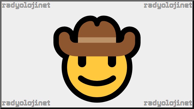 Kovboy Şapkalı Yüz Emoji