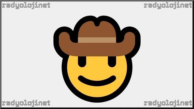 Kovboy Şapkalı Yüz Emoji