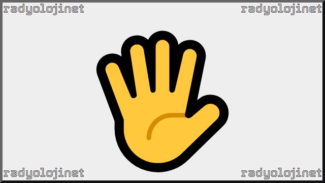 Parmaklar Açık El Kaldırma Emoji
