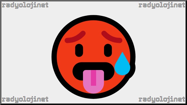 Sıcaktan Yanmış Yüz Emoji