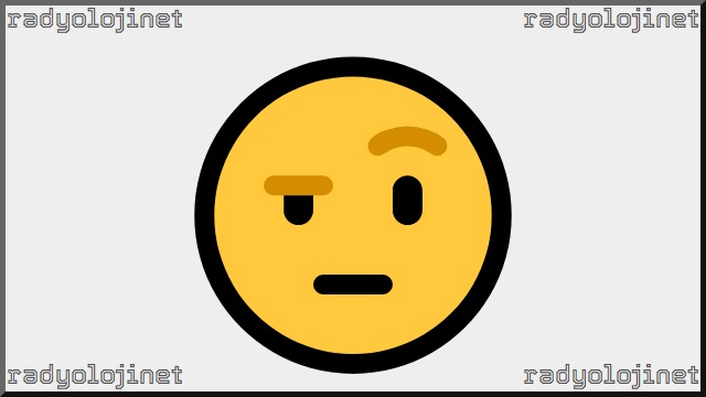 Tek Kaşı Kalkmış Yüz Emoji