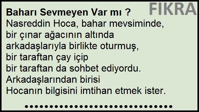 Baharı Sevmeyen Var mı ? - Bahardan Hoşnut Olmayan Var mı ?