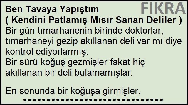 Ben Tavaya Yapıştım - Kendini Patlamış Mısır Sanan Deliler