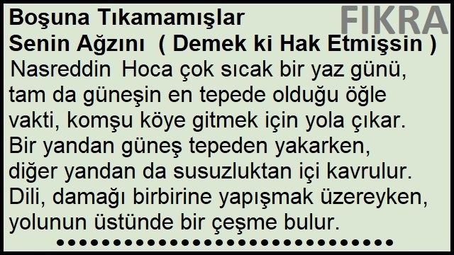 Boşuna Tıkamamışlar Senin Ağzını - Demek ki Hak Etmişsin