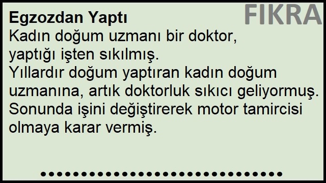 Egzozdan Yaptı Fıkrası | Araba Tamircisi Doktor Fıkrası