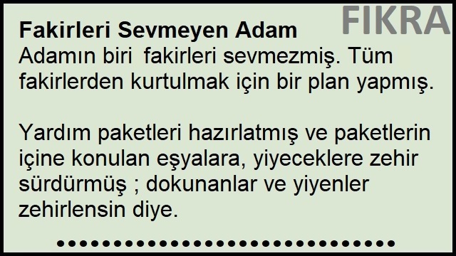 Fakirleri Sevmeyen Adam