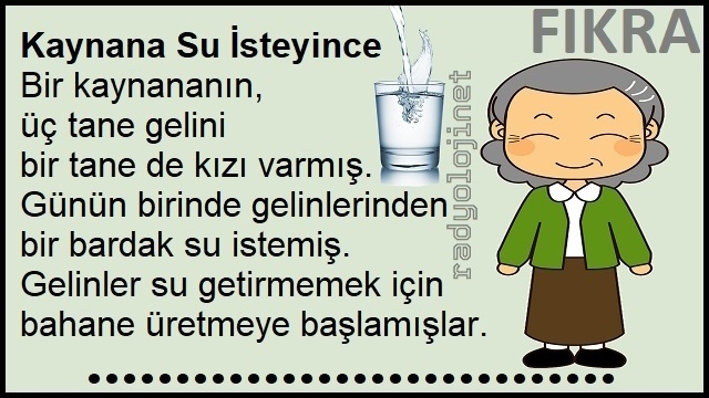 Kaynana Su İsteyince Fıkrası | Kaynana Gelinlerinden Su İsteyince Fıkrası