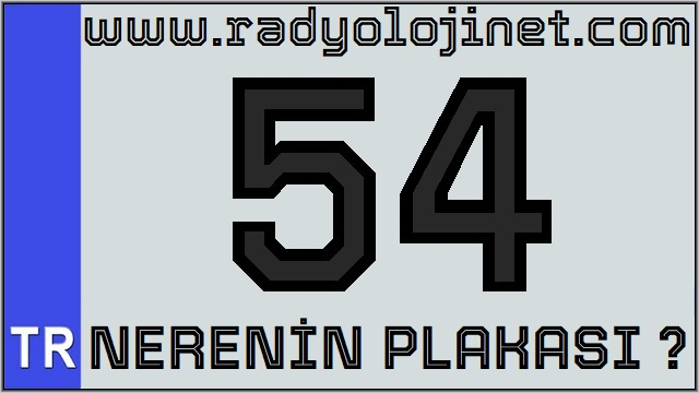 54 Nerenin Plakası ?