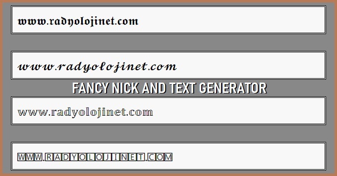 Fancy Nick and Text Generator